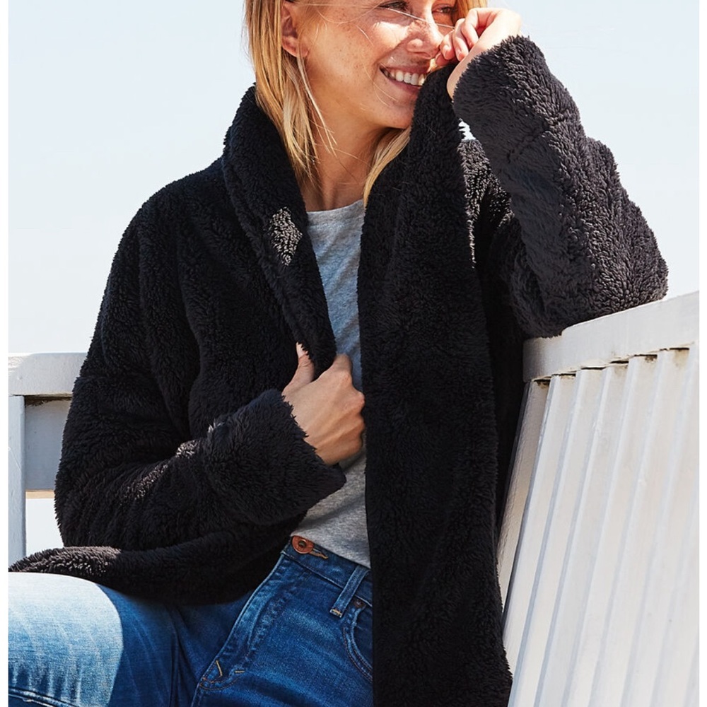 Plush Teddy Open Front Jacket - image 3